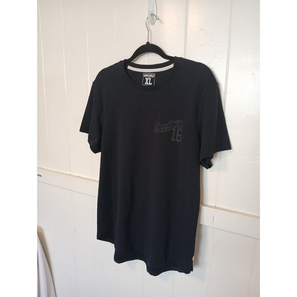 Squat Wolf Dry Knit Athletic T Shirt Logo Lifting Tee Mens XL Black Performance - Picture 2 of 13